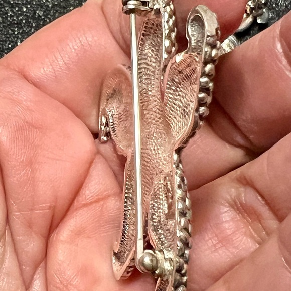 Set Vintage Starfish Pin + matching Earrings, SS 925 Mex TH 80/90, tot. Wt.36.5g - Picture 9 of 15